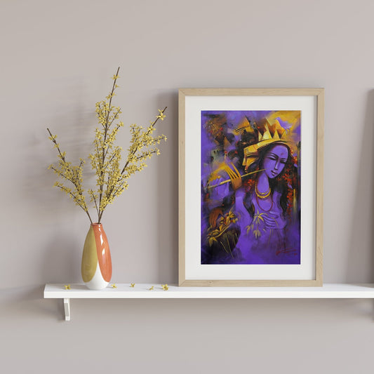 VIOLET DEVOTION OF RADHA - Jharokha